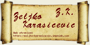 Željko Karašićević vizit kartica